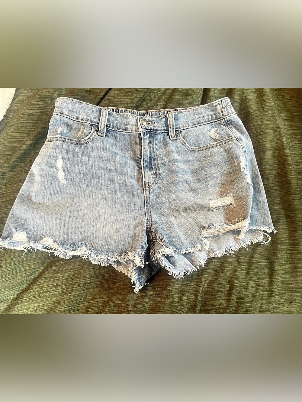 Aerie Daydream Denim Short Jean Shorts Blue Small